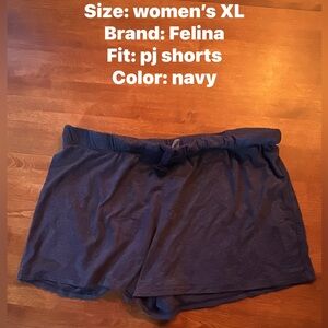Felina Navy Comfort Lounge Shorts